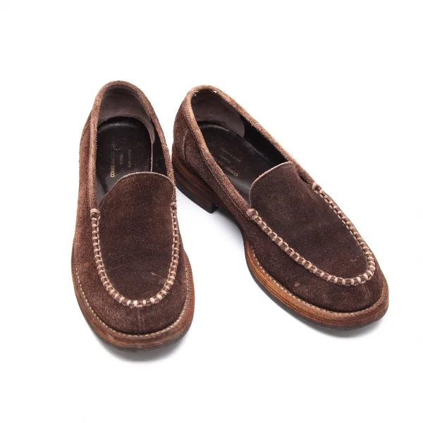 コムデギャルソン オムCOMME des GARCONS HOMME スウェードモカシンローファー 茶24 K-90982_001
