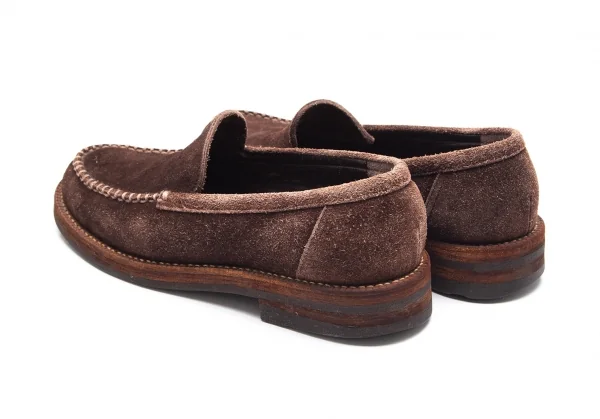 コムデギャルソン オムCOMME des GARCONS HOMME スウェードモカシンローファー 茶24 K-90982_010