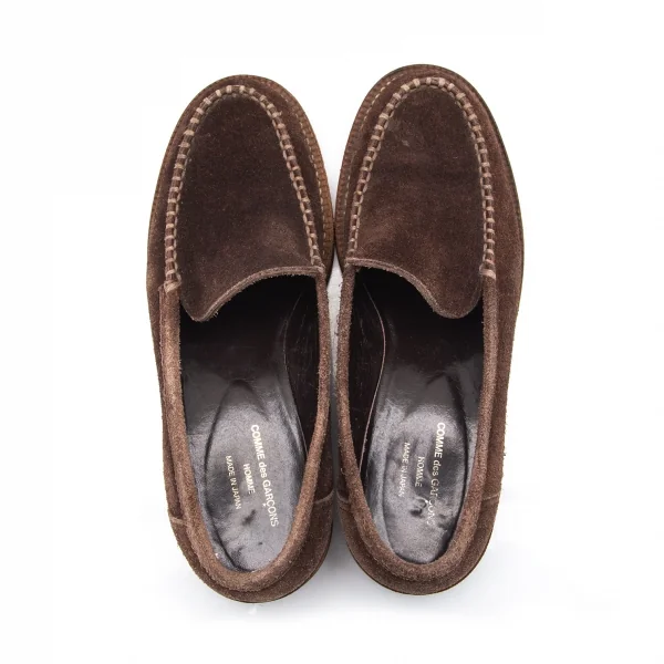 コムデギャルソン オムCOMME des GARCONS HOMME スウェードモカシンローファー 茶24 K-90982_012