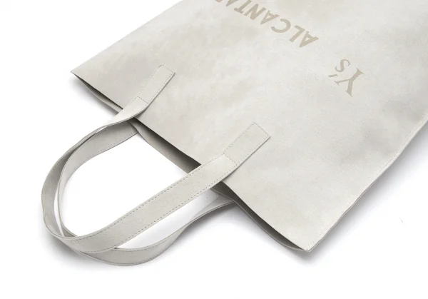 ワイズ×アルカンターラY's×ALCANTARA フェイクスウェードロゴプリントトートバッグ ライトグレー K-91018_007