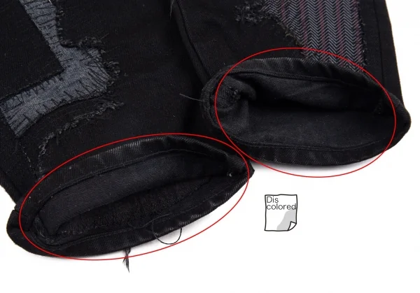 アイ ジュンヤワタナベ マン コムデギャルソン eYe JUNYA WATANABE MAN COMME des GARCONS コットンカツラギパッチワークパンツ 黒XS K-91022_010