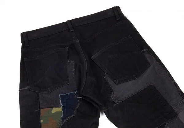 アイ ジュンヤワタナベ マン コムデギャルソン eYe JUNYA WATANABE MAN COMME des GARCONS コットンカツラギパッチワークパンツ 黒XS K-91022_012
