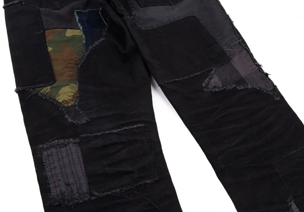 アイ ジュンヤワタナベ マン コムデギャルソン eYe JUNYA WATANABE MAN COMME des GARCONS コットンカツラギパッチワークパンツ 黒XS K-91022_013