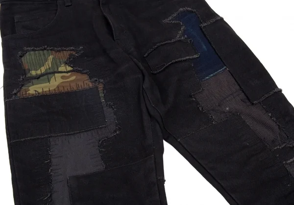 アイ ジュンヤワタナベ マン コムデギャルソン eYe JUNYA WATANABE MAN COMME des GARCONS コットンカツラギパッチワークパンツ 黒XS K-91022_007