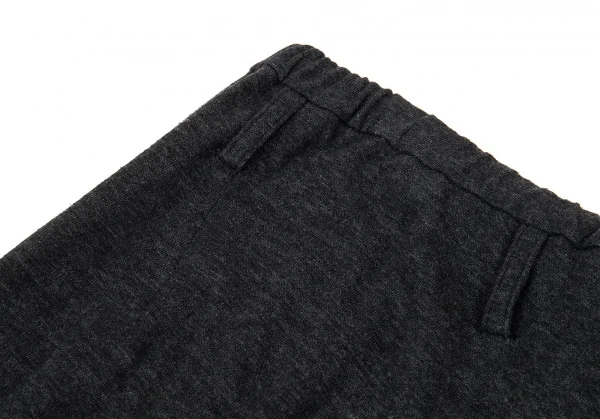 ワイズY's コットンアクリルニットサルエルパンツ チャコール2 K-91056_012