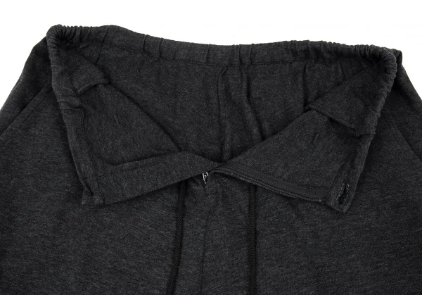 ワイズY's コットンアクリルニットサルエルパンツ チャコール2 K-91056_006