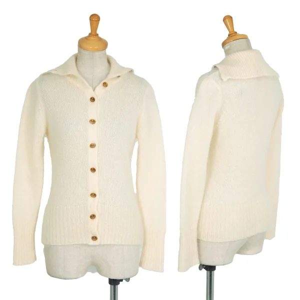 ヴィヴィアンウエストウッド レッドレーベルVivienne Westwood Red Label モヘヤハイネックカーディガン アイボリー2 K-91101_001