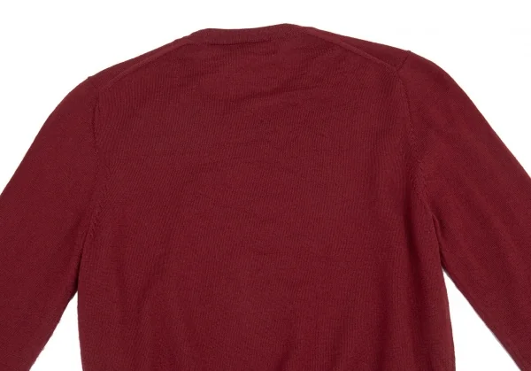 コムデギャルソン ガールCOMME des GARCONS GIRL デコルテビーズ装飾クルーネックニット ボルドーS K-91115_010