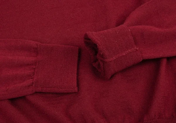 コムデギャルソン ガールCOMME des GARCONS GIRL デコルテビーズ装飾クルーネックニット ボルドーS K-91115_006