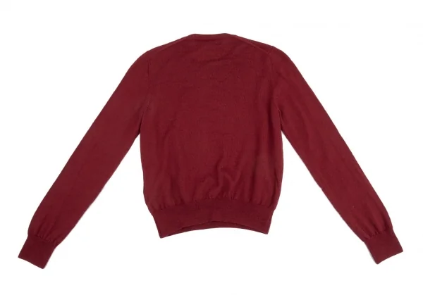 コムデギャルソン ガールCOMME des GARCONS GIRL デコルテビーズ装飾クルーネックニット ボルドーS K-91115_009