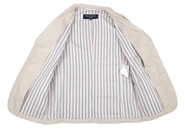 コムデギャルソン オムCOMME des GARCONS HOMME 裏ストライプコットンパッチポケットジャケット ベージュS K-91129_011