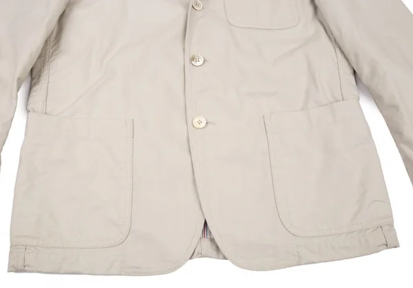 コムデギャルソン オムCOMME des GARCONS HOMME 裏ストライプコットンパッチポケットジャケット ベージュS K-91129_009