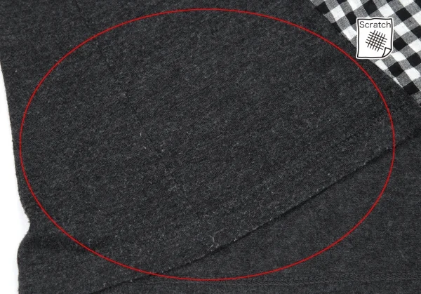 アツロウタヤマA/T ギンガムチェックフリル切替カットソー 3 グレー38 K-91140_011