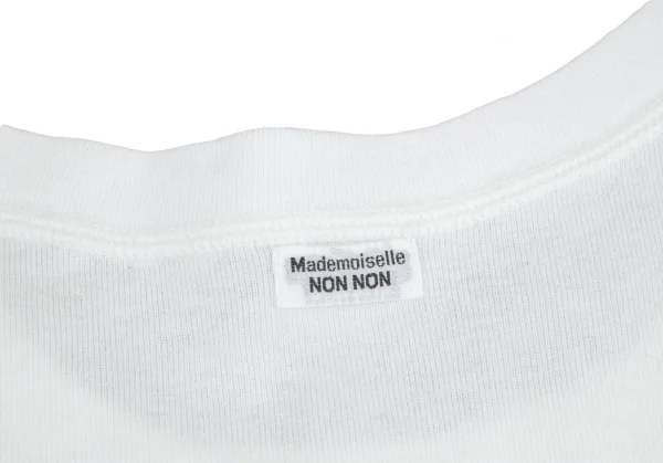 マドモアゼルノンノンMademoiselle NON NON シェルパッチTシャツ 白S位 K-91143_010
