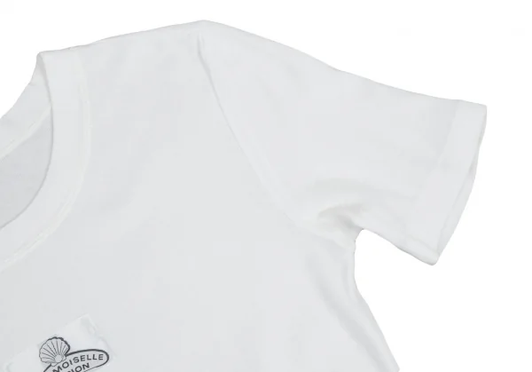 マドモアゼルノンノンMademoiselle NON NON シェルパッチTシャツ 白S位 K-91143_005