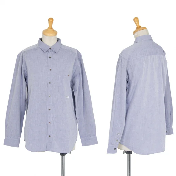 マドモアゼルノンノンMademoiselle NON NON ダンガリーシャツ 水色M位 K-91148_001