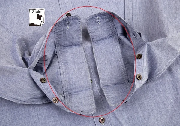 マドモアゼルノンノンMademoiselle NON NON ダンガリーシャツ 水色M位 K-91148_011