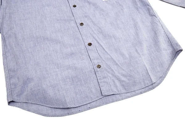 マドモアゼルノンノンMademoiselle NON NON ダンガリーシャツ 水色M位 K-91148_012