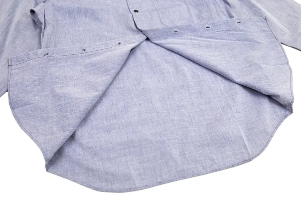 マドモアゼルノンノンMademoiselle NON NON ダンガリーシャツ 水色M位 K-91148_013