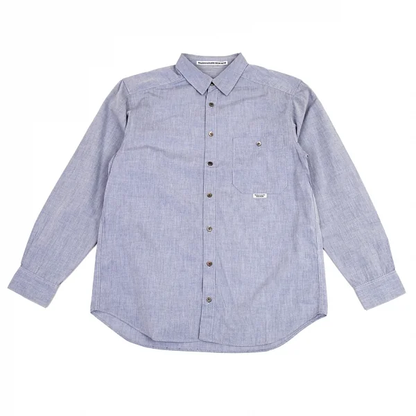 マドモアゼルノンノンMademoiselle NON NON ダンガリーシャツ 水色M位 K-91148_002