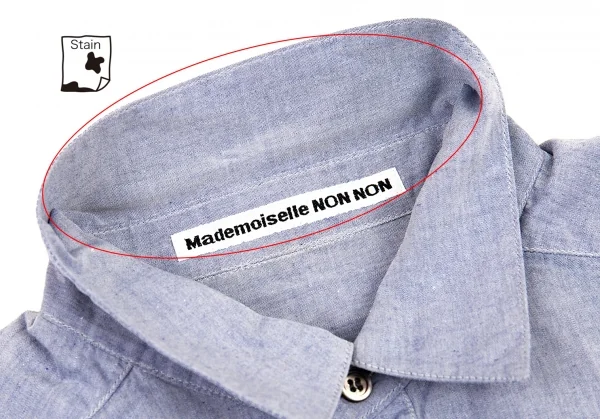 マドモアゼルノンノンMademoiselle NON NON ダンガリーシャツ 水色M位 K-91148_005