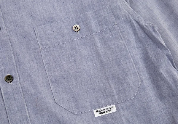 マドモアゼルノンノンMademoiselle NON NON ダンガリーシャツ 水色M位 K-91148_007