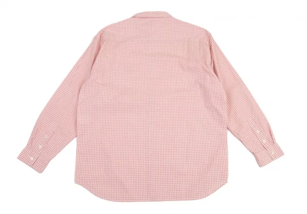 マドモアゼルノンノンMademoiselle NON NON コットンギンガムチェックシャツ ピンク白L位 K-91151_012