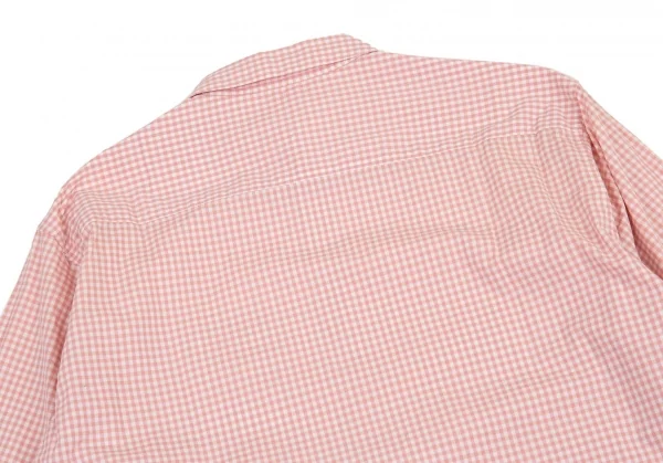 マドモアゼルノンノンMademoiselle NON NON コットンギンガムチェックシャツ ピンク白L位 K-91151_013