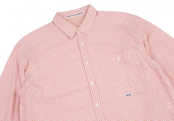 マドモアゼルノンノンMademoiselle NON NON コットンギンガムチェックシャツ ピンク白L位 K-91151_003