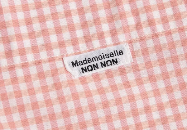 マドモアゼルノンノンMademoiselle NON NON コットンギンガムチェックシャツ ピンク白L位 K-91151_007