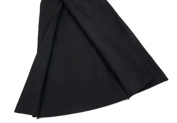 タケシコウサカバイ ワイズ ピンクレーベルTAKESHI KOSAKA by Y's Pink Label ウールプリーツラップ風スカート 黒1 K-91168_005
