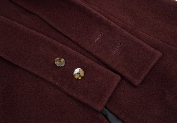 ジャンポールゴルチエ ファムJean Paul GAULTIER FEMME アンゴラウールデザインラペルコート こげ茶40 K-91173_010