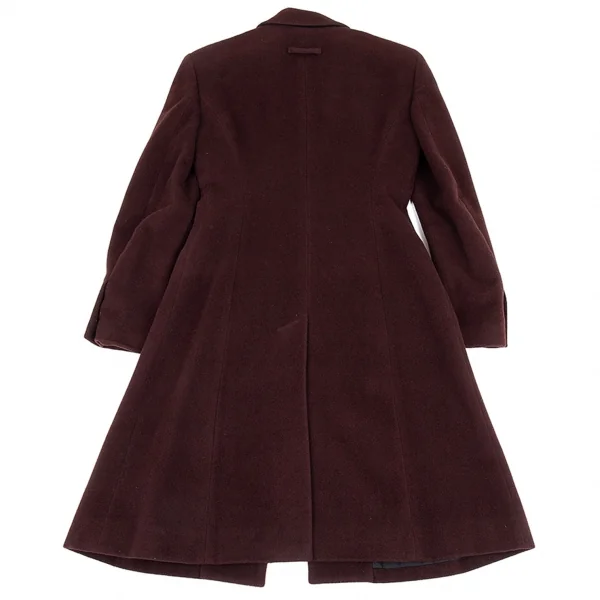 ジャンポールゴルチエ ファムJean Paul GAULTIER FEMME アンゴラウールデザインラペルコート こげ茶40 K-91173_014