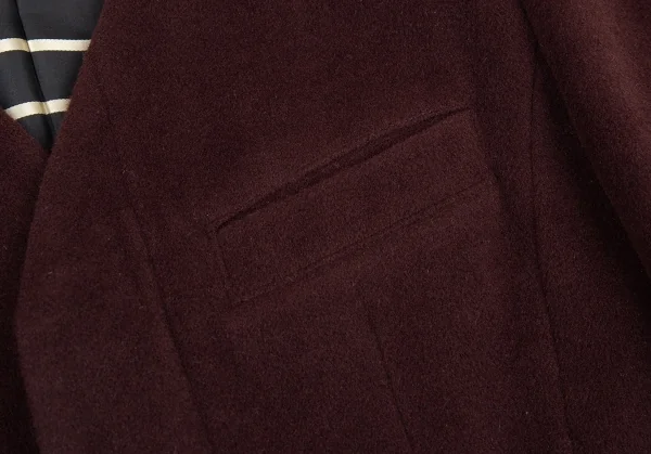 ジャンポールゴルチエ ファムJean Paul GAULTIER FEMME アンゴラウールデザインラペルコート こげ茶40 K-91173_005