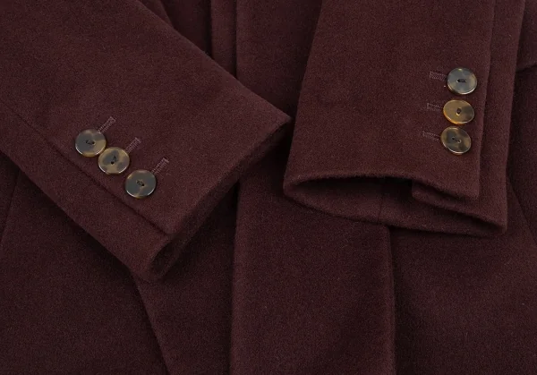 ジャンポールゴルチエ ファムJean Paul GAULTIER FEMME アンゴラウールデザインラペルコート こげ茶40 K-91173_007