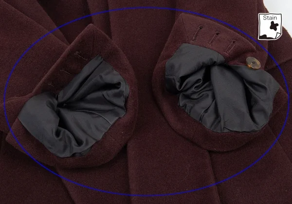 ジャンポールゴルチエ ファムJean Paul GAULTIER FEMME アンゴラウールデザインラペルコート こげ茶40 K-91173_008