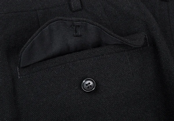 コムデギャルソン オムCOMME des GARCONS HOMME 粗織りウールトラウザーパンツ 黒L K-91198_011