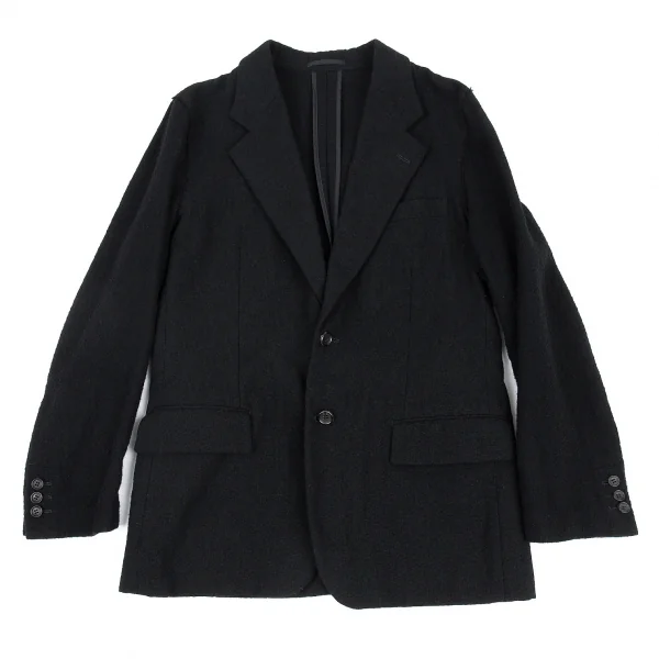 コムデギャルソン オムCOMME des GARCONS HOMME 粗織りウールセットアップスーツ 黒S/L K-91199_002