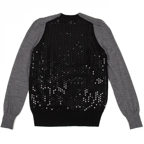 ジュンヤワタナベ コムデギャルソンJUNYA WATANABE COMME des GARCONS バックスパンコール切替アーガイルニット グレーM K-91233_011