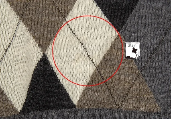 ジュンヤワタナベ コムデギャルソンJUNYA WATANABE COMME des GARCONS バックスパンコール切替アーガイルニット グレーM K-91233_008