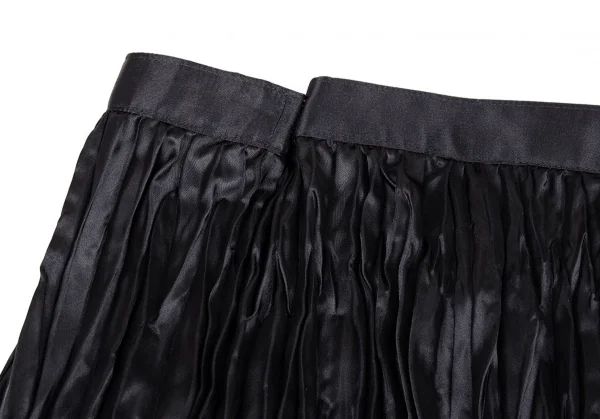 ジュンヤワタナベ コムデギャルソンJUNYA WATANABE COMME des GARCONS シワプリーツポリ光沢スカート 黒S K-91234_012