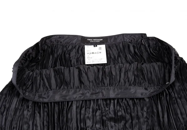 ジュンヤワタナベ コムデギャルソンJUNYA WATANABE COMME des GARCONS シワプリーツポリ光沢スカート 黒S K-91234_006