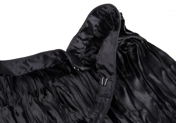 ジュンヤワタナベ コムデギャルソンJUNYA WATANABE COMME des GARCONS シワプリーツポリ光沢スカート 黒S K-91234_007