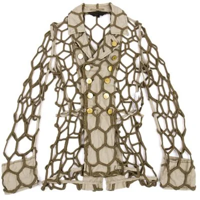 コムデギャルソン オムプリュスCOMME des GARCONS HOMME PLUS ヘキサゴンメッシュデザインジャケット カーキ