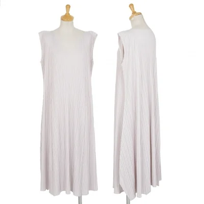 プリーツプリーズPLEATS PLEASE プリーツフレアシルエットノースリーブワンピース