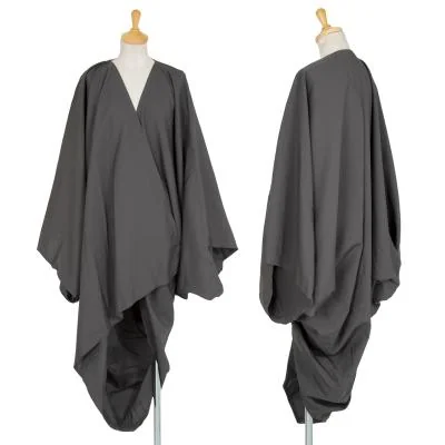 イッセイミヤケISSEY MIYAKE 132 5. 着物スリーブガウンシームレスアシンメトリーコート