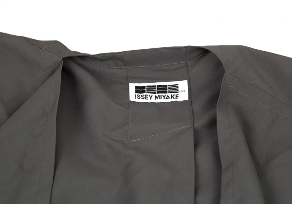 イッセイミヤケISSEY MIYAKE 132 5. 着物スリーブガウンシームレスアシンメトリーコート グレーL位 K-91283_003