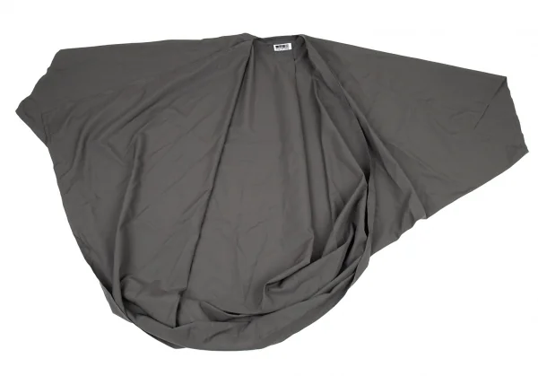 イッセイミヤケISSEY MIYAKE 132 5. 着物スリーブガウンシームレスアシンメトリーコート グレーL位 K-91283_009