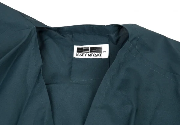 イッセイミヤケISSEY MIYAKE 132 5. 着物スリーブガウンシームレスアシンメトリーコート ブルーL位 K-91284_003