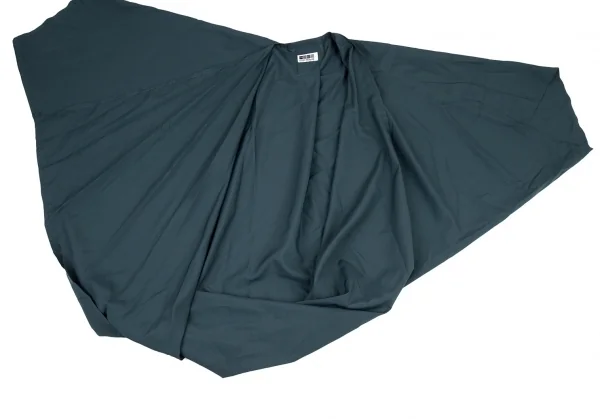 イッセイミヤケISSEY MIYAKE 132 5. 着物スリーブガウンシームレスアシンメトリーコート ブルーL位 K-91284_009